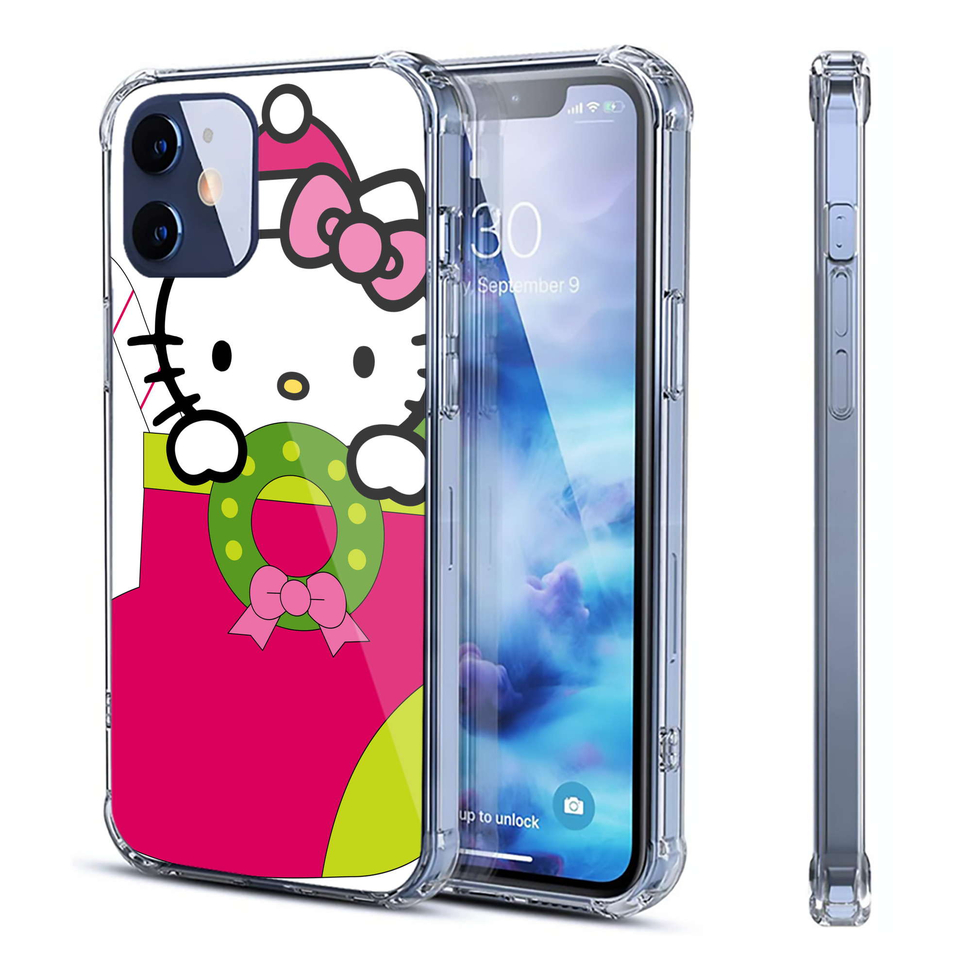 （画像用） Hello Kitty ハローキティ 【iPhone 12シリーズ対応】透明スマホケース（クリアソフトケース）